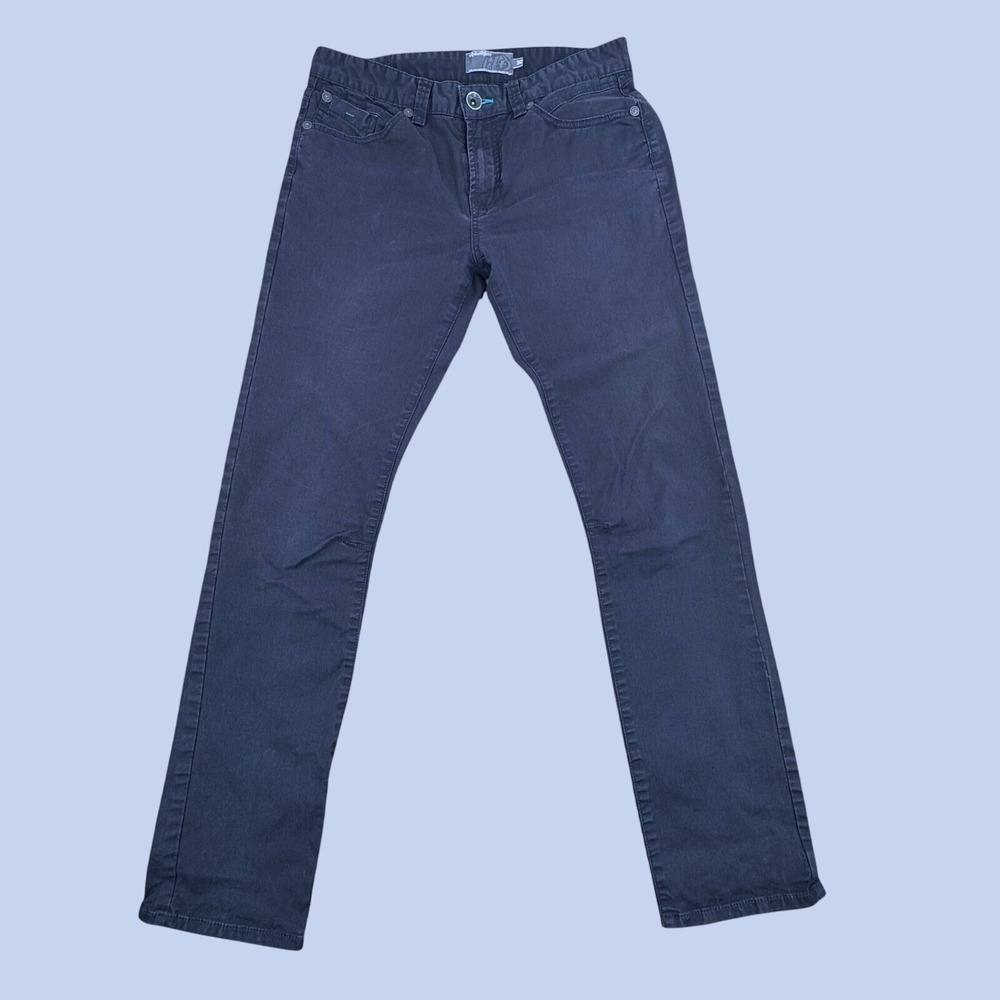 Troy Lee Designs Mens 32 Navy Blue Slim Straight Cotton Stretch Casual Pants MTB